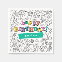 Coola Coloring anpassade napkin Pappersservett