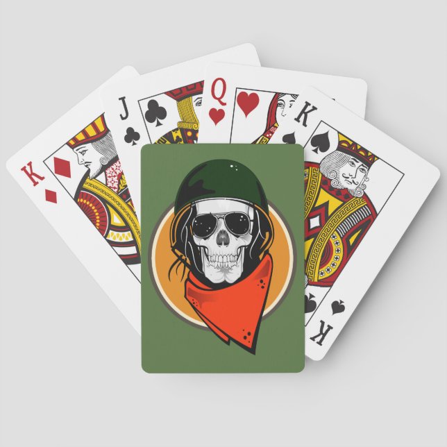 Coola Combat Skull Casinokort (Baksidan)