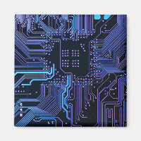 Coola Computer Circuit Board Blue