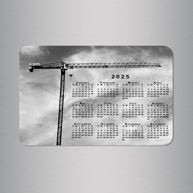Coola Construction Crane Photo 2025 Calendar Magnet (Cool Construction Crane Photo 2025 Calendar Magnet in situ)