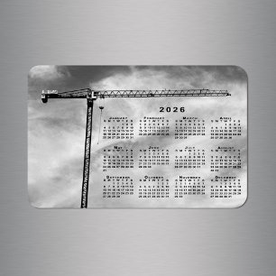 Coola Construction Crane Photo 2026 Calendar Magnet