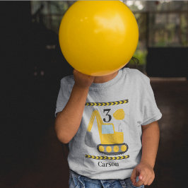 Coola Construction Excavator Anpassningsbar Barns T Shirt