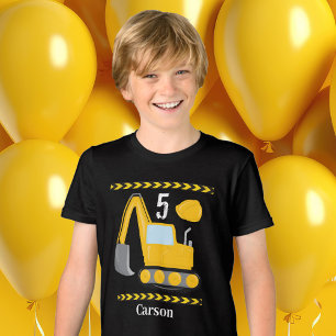 Coola Construction Fordon Anpassningsbar Boys Birt T Shirt