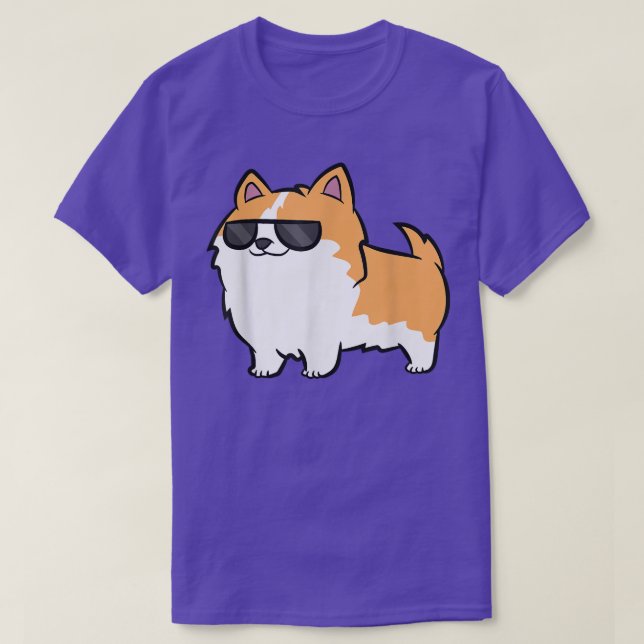 Coola Corgi Hund with sunglass Coola Corgi T Shirt (Design framsida)