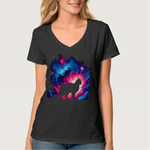 Coola Cosmic Cat Galaxy Graphic Space Art T Shirt