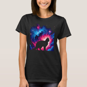 Coola Cosmic Cat Galaxy Graphic Space Art T Shirt