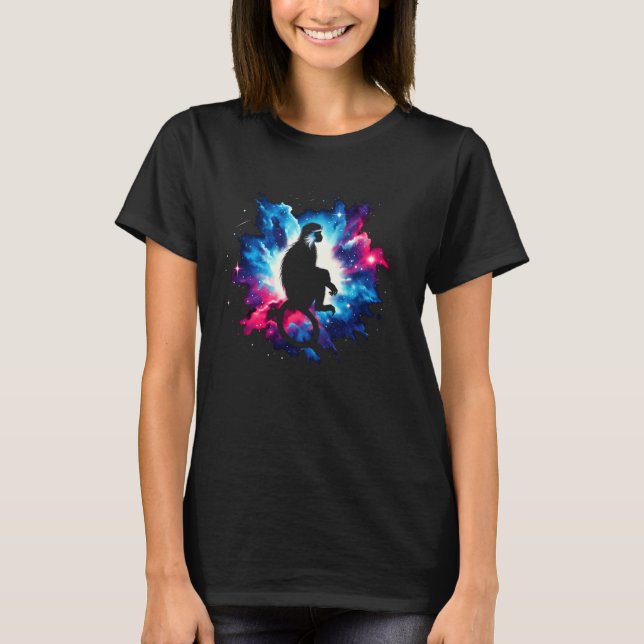 Coola Cosmic Colobus Monkey Galaxy Graphic Space A T Shirt (Framsida)