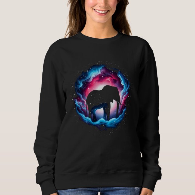 Coola Cosmic Elephant Galaxy Graphic Space Art T Shirt (Framsida)