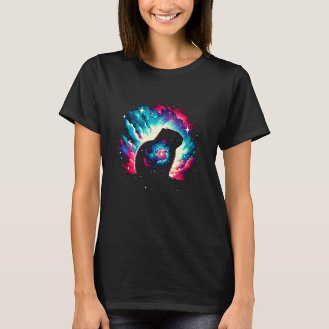 Coola Cosmic Groundhog Galaxy Graphic Space Art T Shirt (Framsida)