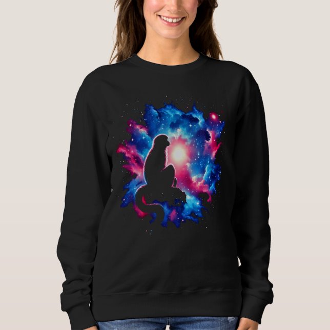 Coola Cosmic Siamang Monkey Galaxy Graphic Space A T Shirt (Framsida)