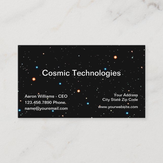 Coola Cosmic Space-teknik Visitkort (Framsida)