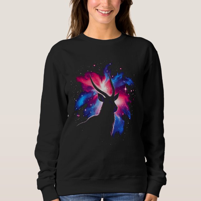 Coola Cosmic Waterbuck Galaxy Graphic Space Art T Shirt (Framsida)