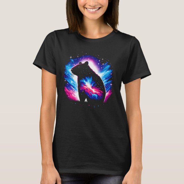 Coola Cosmic Wombat Galaxy Graphic Space Art T Shirt (Framsida)