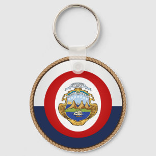 Coola Costa Rica Flagga Seal Nyckelring