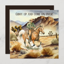 coola cowboyen älskare Westerna party Inbjudningar