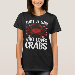 Coola Crab for Women Girls Crab Eating Älskare Lob T Shirt