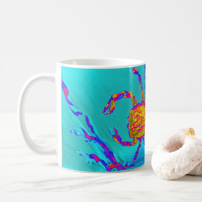 Coola Crab Turkvoise Sea Animal Kaffemugg (Med munk)