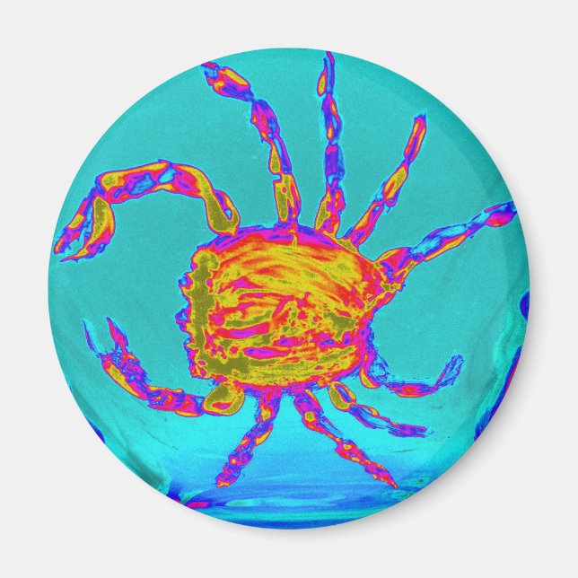 Coola Crab Turkvoise Sea Animal Magnet (Framsidan)