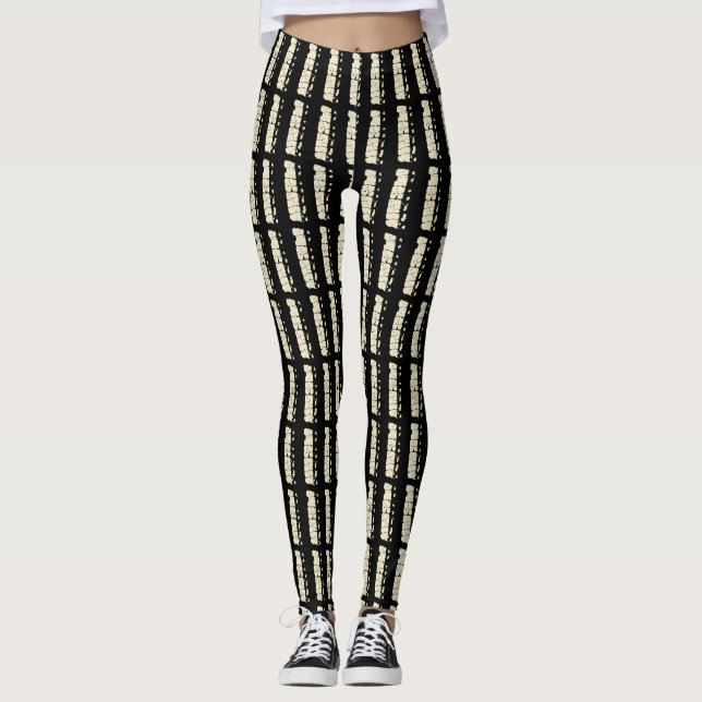 COOLA Cracks Road Paint Abstrakt Mönster Leggings (Framsida)
