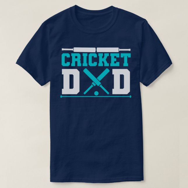 Coola Cricket Pappa för Cricket Sports Älskare T Shirt (Design framsida)