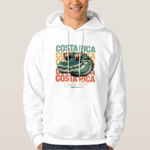 Coola Crocodile Costa Rica Retro T-Shirt Design Hoodie