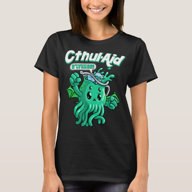 Coola Cthulhu Aid Funny Cthulhu R'lyehh Cute Meme T Shirt (Framsida)