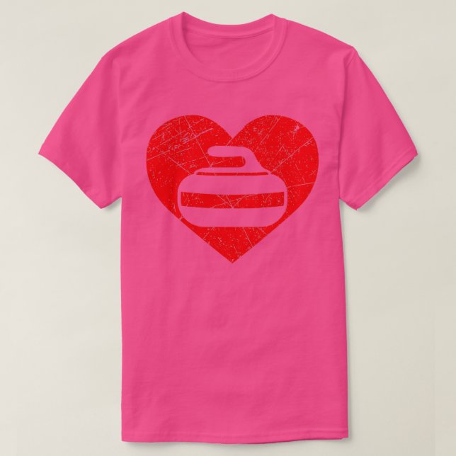 Coola Curling Älskare Gift Design T Shirt (Design framsida)