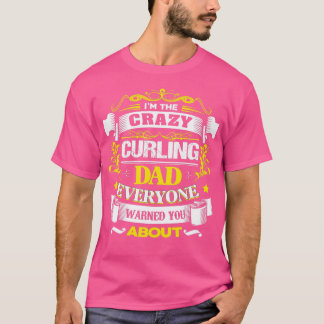 Coola Curling Pappa Best Fars dag Gift T Shirt