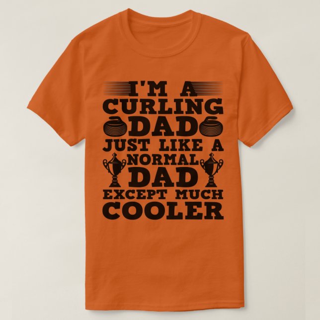 Coola Curling Pappa T Shirt (Design framsida)