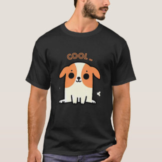 Coola Cute Baby Hund design - Black T-Shirt