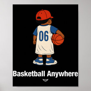 Coola Cute Basketball var som helst med en basketb Poster