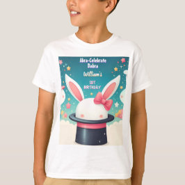 Coola Cute Bunny Tv Party Magic Show 1st Birthday T Shirt