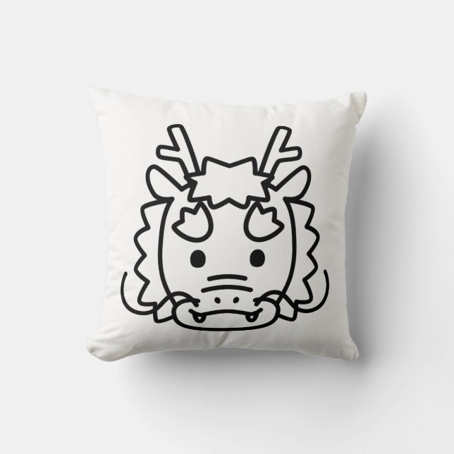 Coola Cute Dragon Pillow-för barn och dekoration Kudde (Framsida)