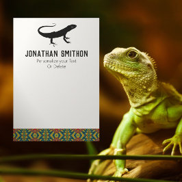 Coola Cute Funny Animal Lizard Personal Stationery Anteckningskort