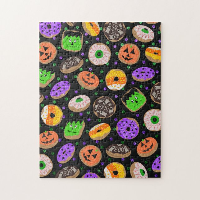 Coola Cute Glitter Confetti Donuts Halloween Pussel (Vertikal)