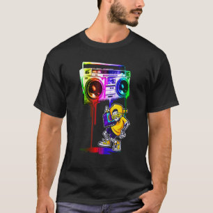 Coola Cute Music Skull Boombox Funny T Shirt