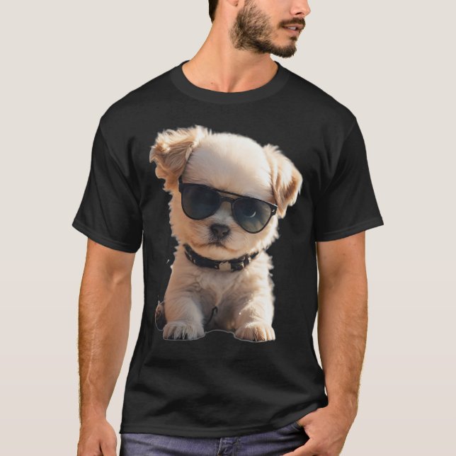 Coola-, Cute- och Fluffy-valpar T Shirt (Framsida)
