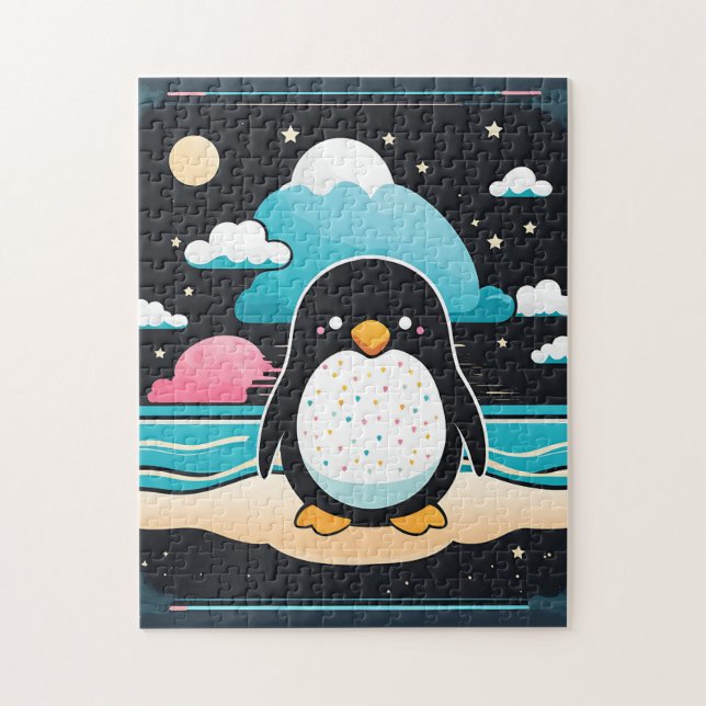 Coola Cute Penguin Kawaii Pussel (Vertikal)