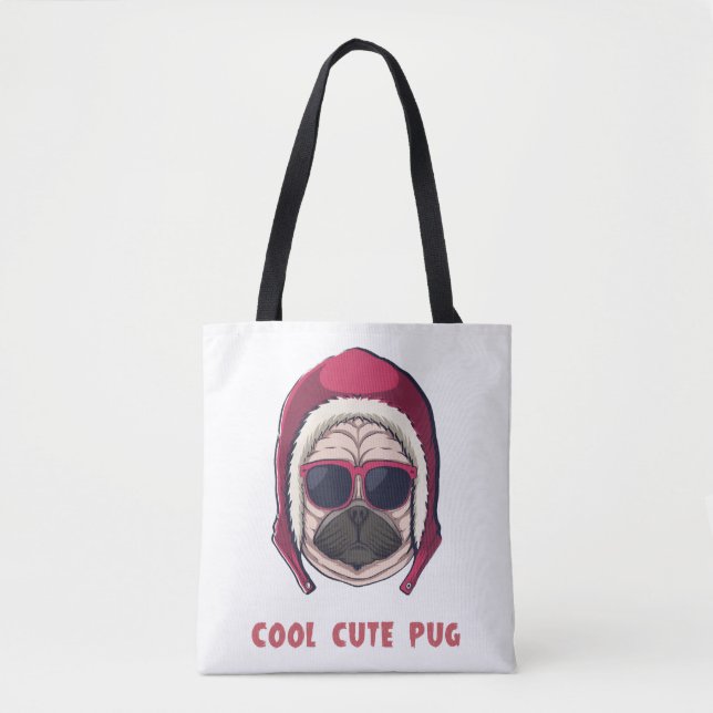 Coola Cute Pug Tygkasse (Framsida)