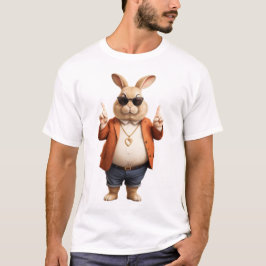 Coola, Cute, Trendig Bunny T Shirt