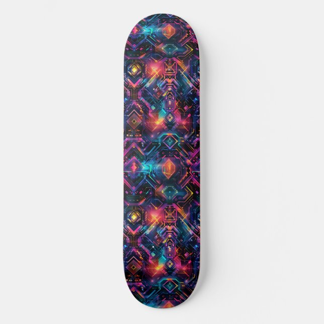 Coola cyberpunk-anime japanska designade skateboar mini skateboard bräda 18,5 cm (Framsida)