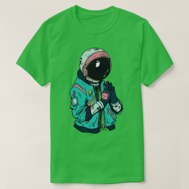 Coola Cyberpunk Astronaut Illustration 1 T Shirt (Design framsida)