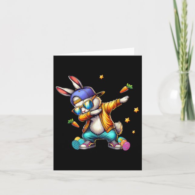 Coola Dab Bunny Påsk Funny Kids Småbarn Boys Manar Kort (Framsida)
