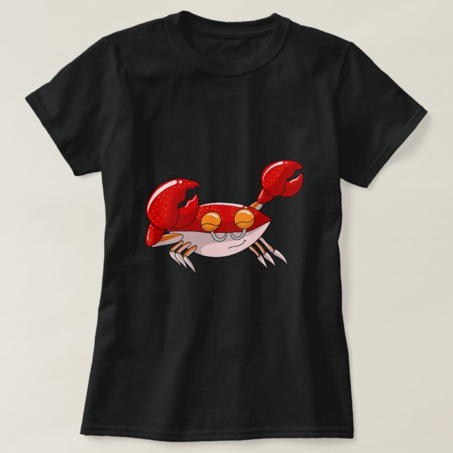 Coola Dabbing Crab 2Funny Dancer Sea Creature Älsk T Shirt (Design framsida)