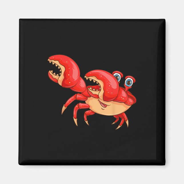 Coola Dabbing Crab Funny Dancer Sea Creature Älska Magnet (Framsidan)