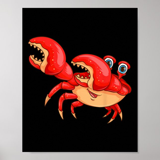 Coola Dabbing Crab Funny Dancer Sea Creature Älska Poster (Framsidan)