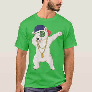 Coola Dabbing Dancing Polar Bear Bära Sunglasses H T Shirt