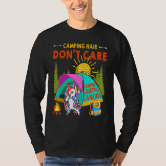 Coola Dabbing Enhörnings Camping Håret Spelar Inge T Shirt