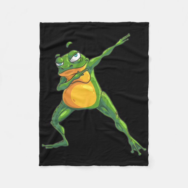 Coola Dabbing Frog Funny Hip-skutt Tadpole Dancing Fleecefilt (Framsidan)