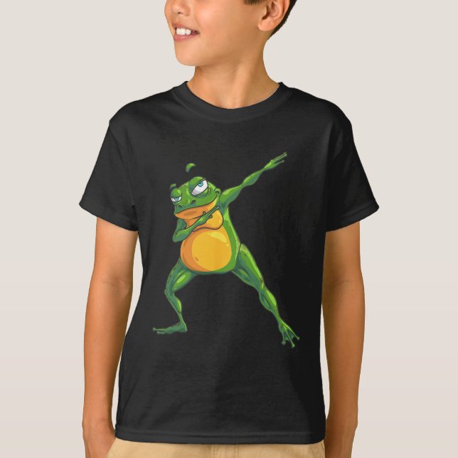 Coola Dabbing Frog Funny Hip-skutt Tadpole Dancing T Shirt (Framsida)